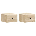 Mobiletto da notte a muro 2 pcs Rovere Sonoma 34,5 x 33 x 20 cm