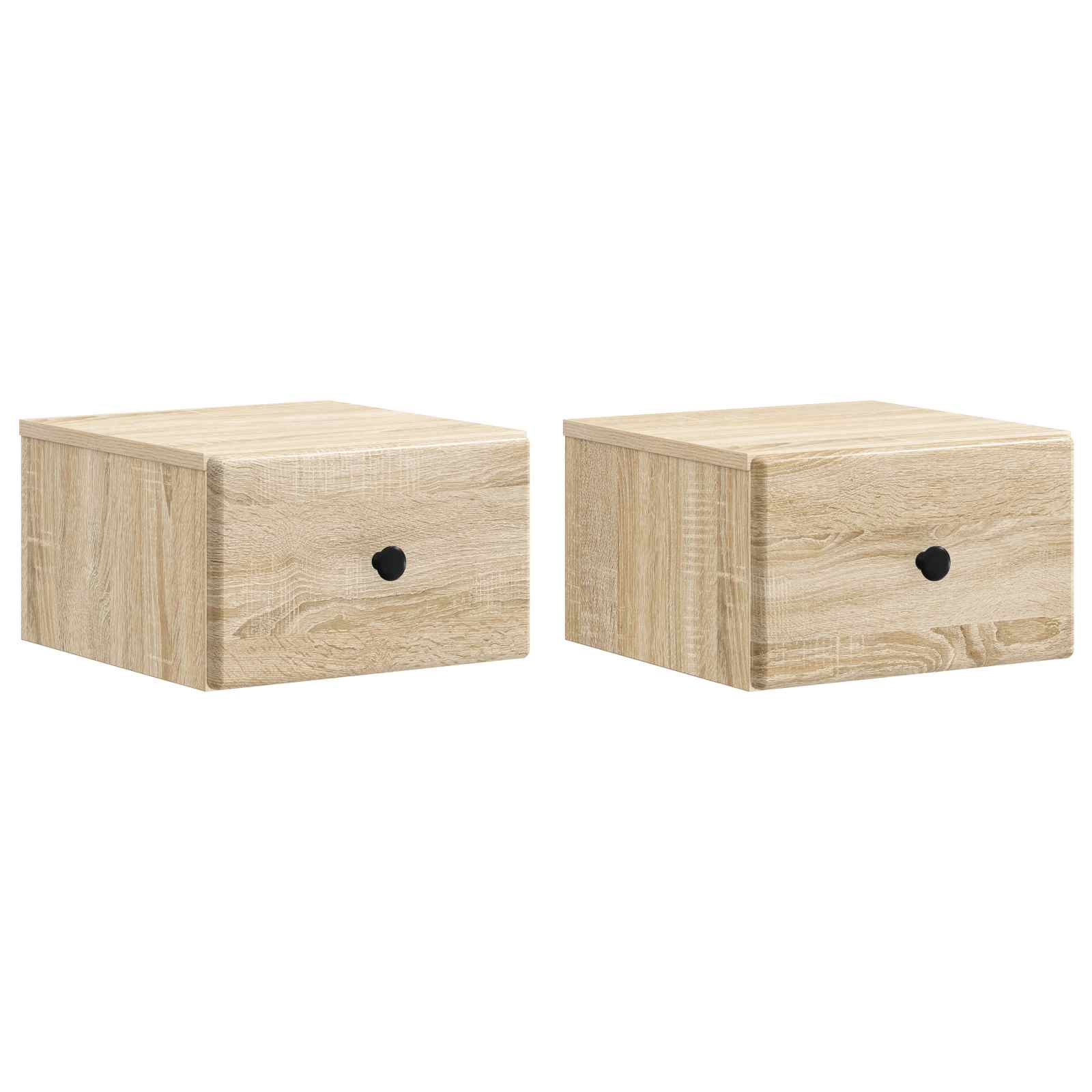 Mobiletto da notte a muro 2 pcs Rovere Sonoma 34,5 x 33 x 20 cm