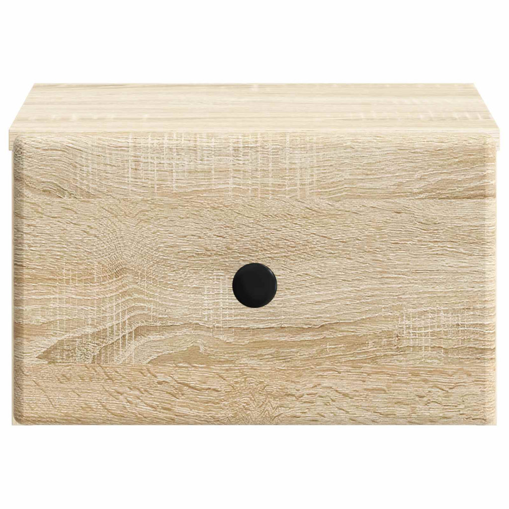 Mobiletto da notte a muro 2 pcs Rovere Sonoma 34,5 x 33 x 20 cm
