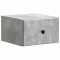 Mobiletto da notte a muro Grigio Cemento 34,5 x 33 x 20 cm