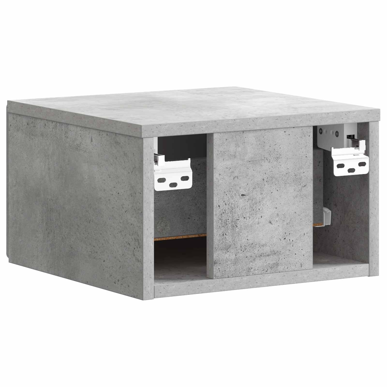 Mobiletto da notte a muro Grigio Cemento 34,5 x 33 x 20 cm