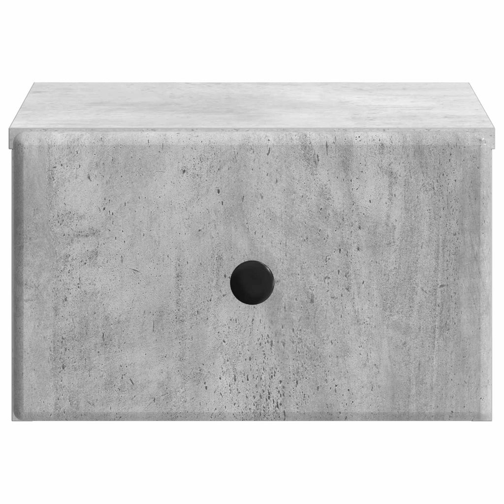 Mobiletto da notte a muro Grigio Cemento 34,5 x 33 x 20 cm