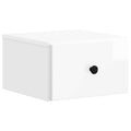 Mobiletto da notte a muro Bianco Lucido 34,5 x 33 x 20 cm