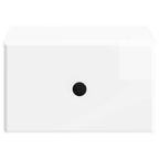 Mobiletto da notte a muro Bianco Lucido 34,5 x 33 x 20 cm