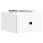 Mobiletto da notte a muro 2 pcs Bianco Lucido 34,5 x 33 x 20 cm