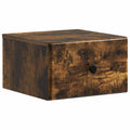 Mobiletto da notte a muro Rovere Fumo 34,5 x 33 x 20 cm