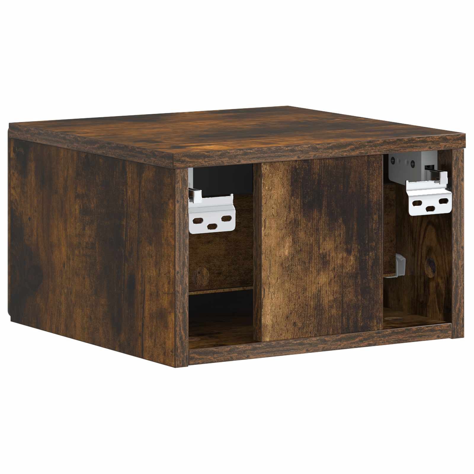 Mobiletto da notte a muro Rovere Fumo 34,5 x 33 x 20 cm
