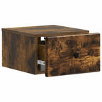 Mobiletto da notte a muro 2 pcs Rovere Fumo 34,5 x 33 x 20 cm