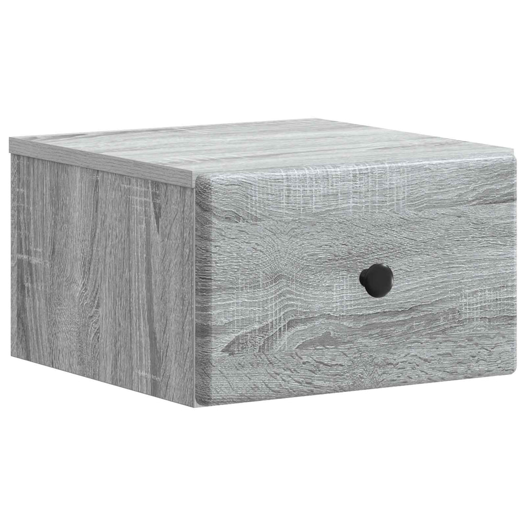 Mobiletto da notte a muro Grigio Sonoma 34,5 x 33 x 20 cm
