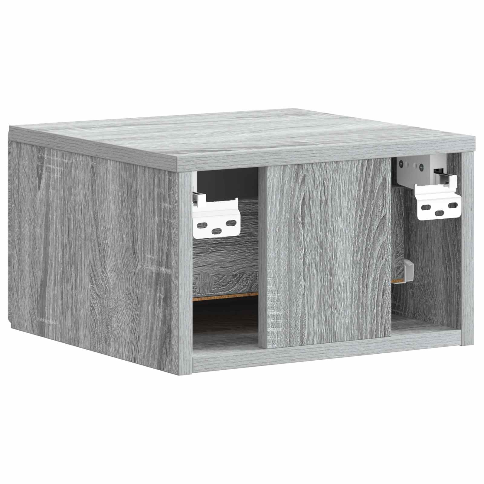 Mobiletto da notte a muro Grigio Sonoma 34,5 x 33 x 20 cm