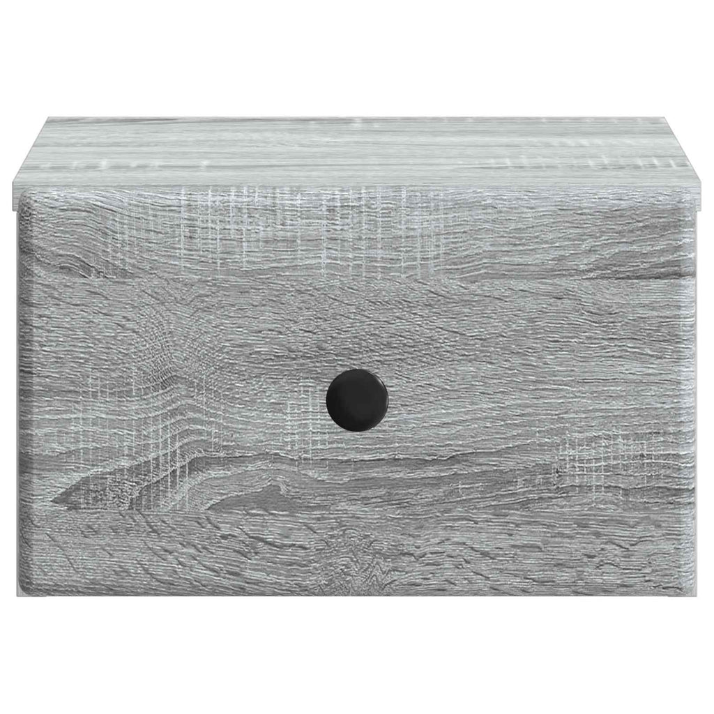 Mobiletto da notte a muro Grigio Sonoma 34,5 x 33 x 20 cm