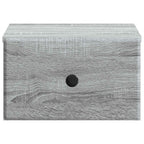 Mobiletto da notte a muro Grigio Sonoma 34,5 x 33 x 20 cm