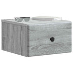 Mobiletto da notte a muro Grigio Sonoma 34,5 x 33 x 20 cm