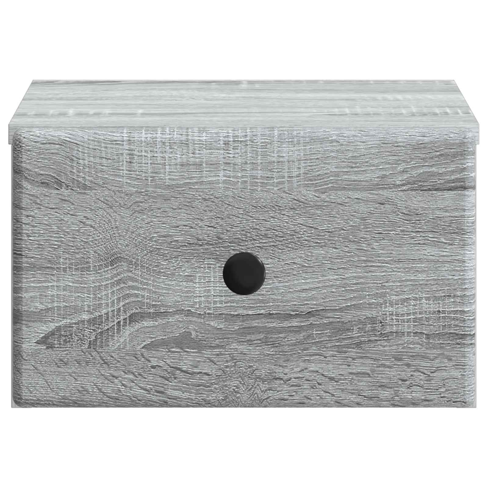 Mobiletto da notte a muro 2 pcs Grigio Sonoma 34,5 x 33 x 20 cm