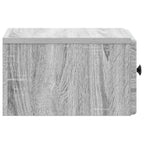 Mobiletto da notte a muro 2 pcs Grigio Sonoma 34,5 x 33 x 20 cm