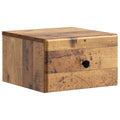 Mobiletto da notte a muro Legno antico 34,5 x 33 x 20 cm