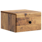 Mobiletto da notte a muro Legno antico 34,5 x 33 x 20 cm
