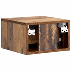 Mobiletto da notte a muro Legno antico 34,5 x 33 x 20 cm
