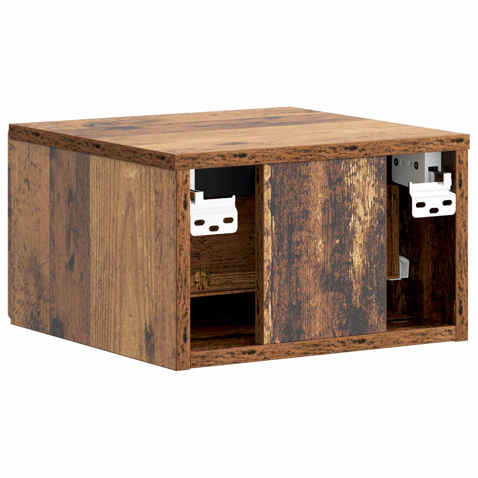 Mobiletto da notte a muro 2 pcs Legno antico 34,5 x 33 x 20 cm