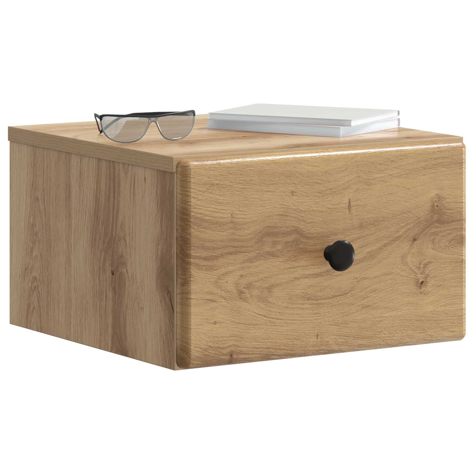Mobiletto da notte a muro Rovere Artigianale 34,5 x 33 x 20 cm