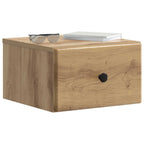 Mobiletto da notte a muro con cassetto 2 pcs Rovere Artigianale