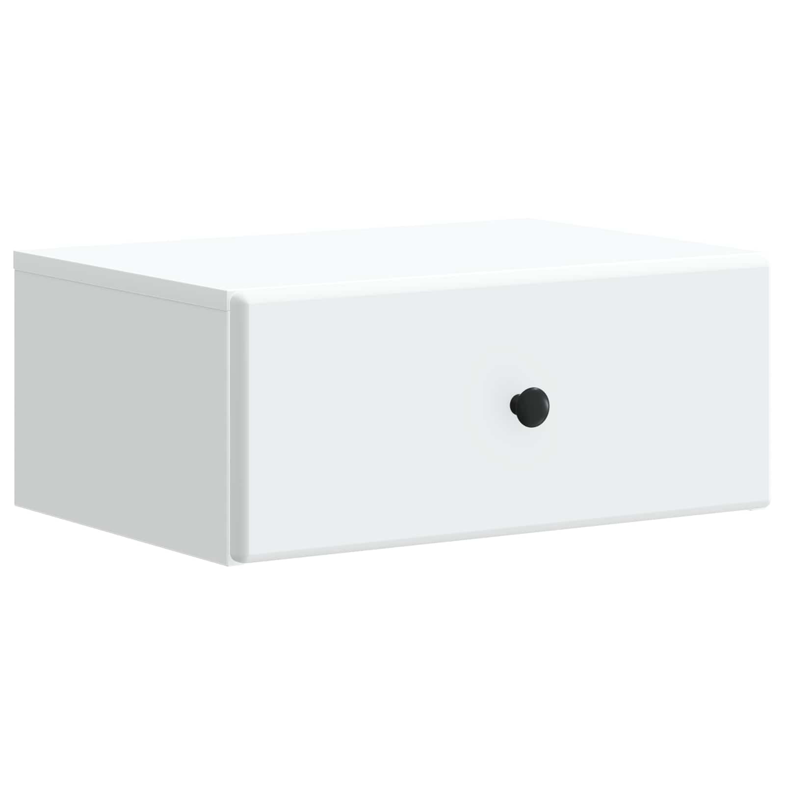 Mobiletto da notte a muro 2 pcs Bianco 49 x 34,5 x 20 cm