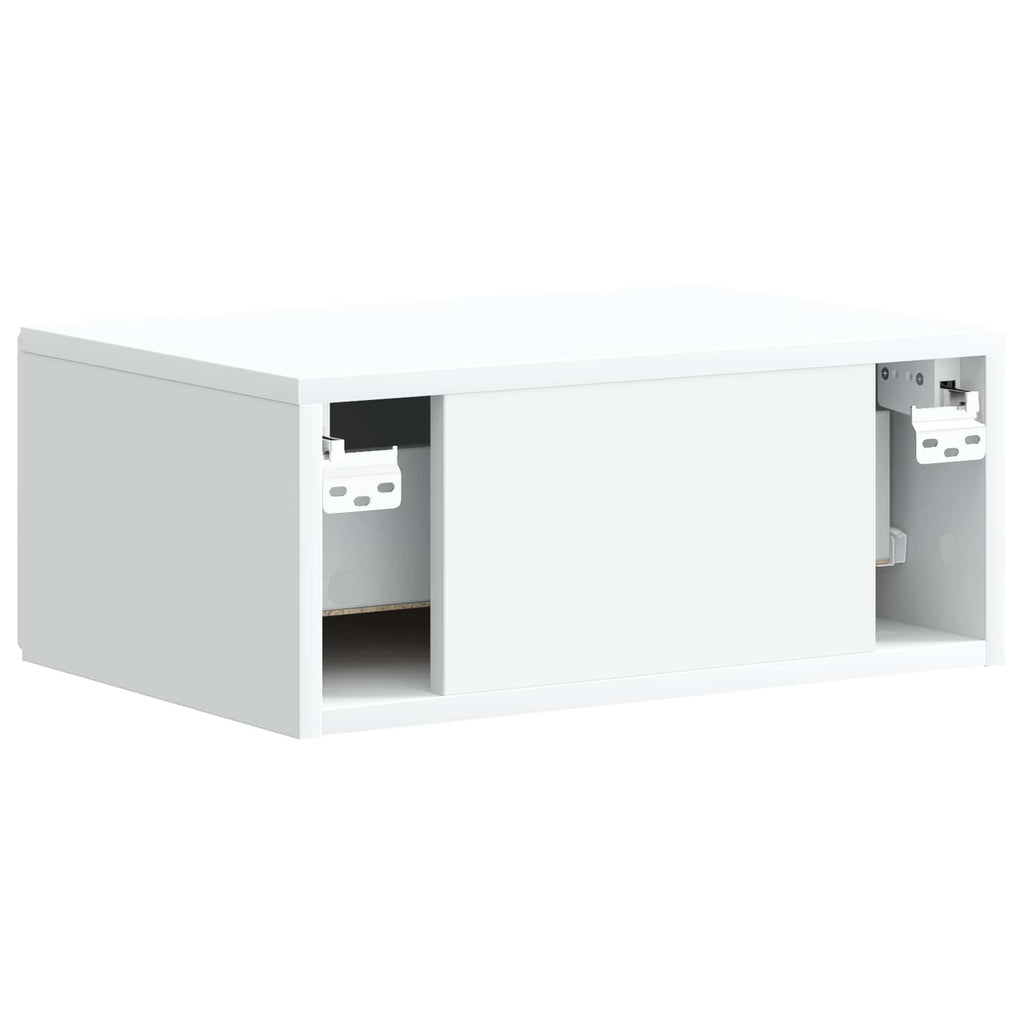 Mobiletto da notte a muro 2 pcs Bianco 49 x 34,5 x 20 cm