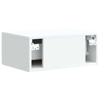 Mobiletto da notte a muro 2 pcs Bianco 49 x 34,5 x 20 cm