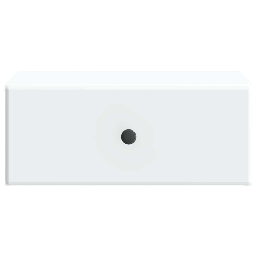 Mobiletto da notte a muro 2 pcs Bianco 49 x 34,5 x 20 cm