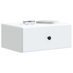 Mobiletto da notte a muro 2 pcs Bianco 49 x 34,5 x 20 cm