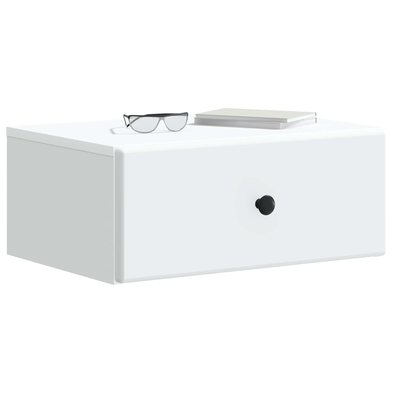 Mobiletto da notte a muro 2 pcs Bianco 49 x 34,5 x 20 cm