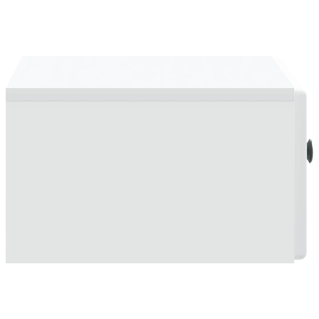 Mobiletto da notte a muro 2 pcs Bianco 49 x 34,5 x 20 cm