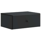 Mobiletto da notte a muro con cassetto Nero 49 x 34,5 x 20 cm