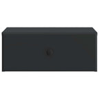 Mobiletto da notte a muro con cassetto Nero 49 x 34,5 x 20 cm
