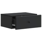 Mobiletto da notte a muro 2 pcs Nero 49 x 34,5 x 20 cm