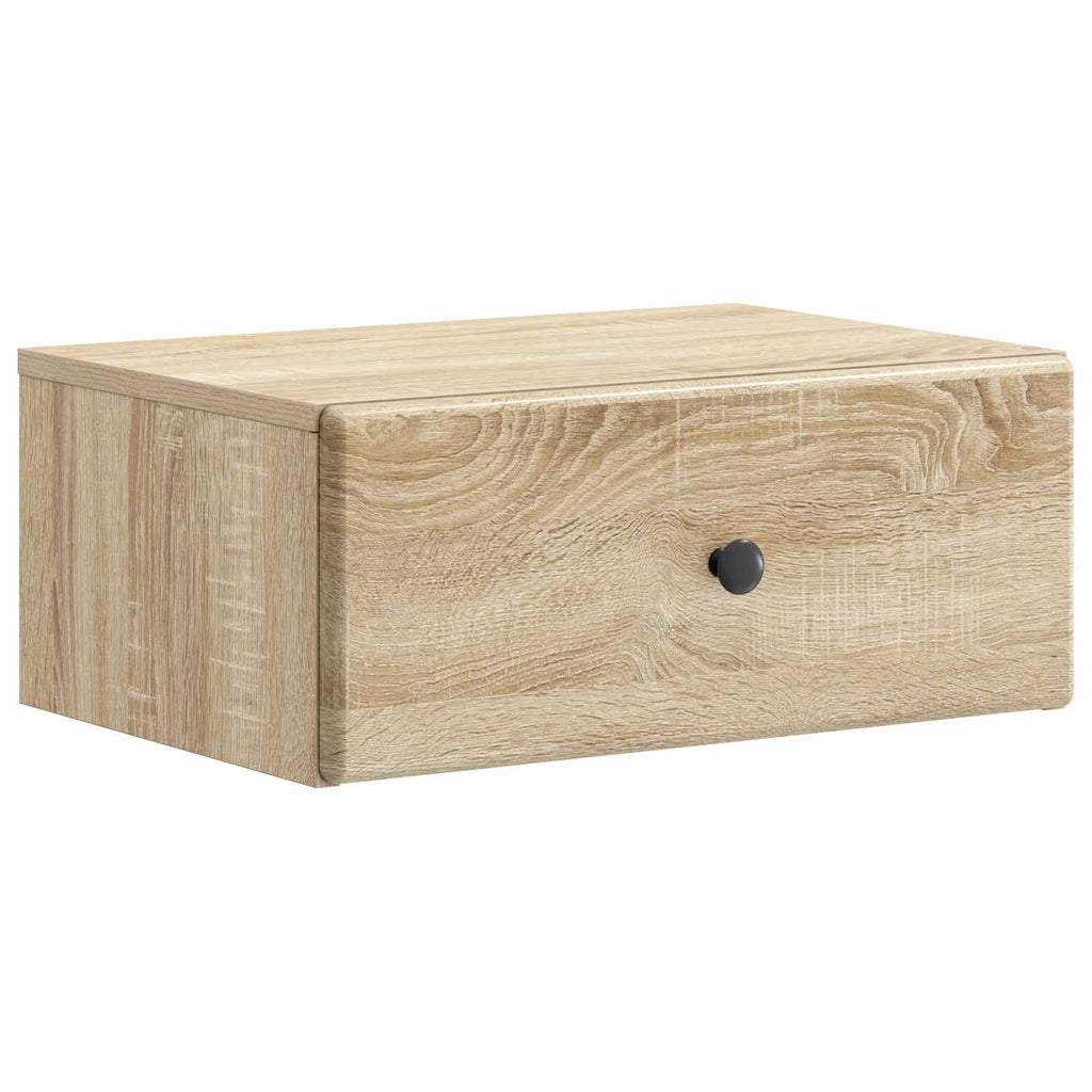 Mobiletto da notte a muro Rovere Sonoma 49 x 34,5 x 20 cm