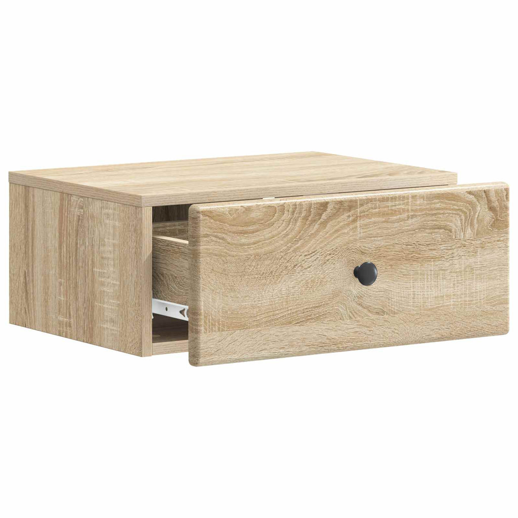 Mobiletto da notte a muro Rovere Sonoma 49 x 34,5 x 20 cm