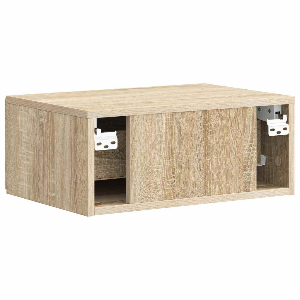 Mobiletto da notte a muro Rovere Sonoma 49 x 34,5 x 20 cm