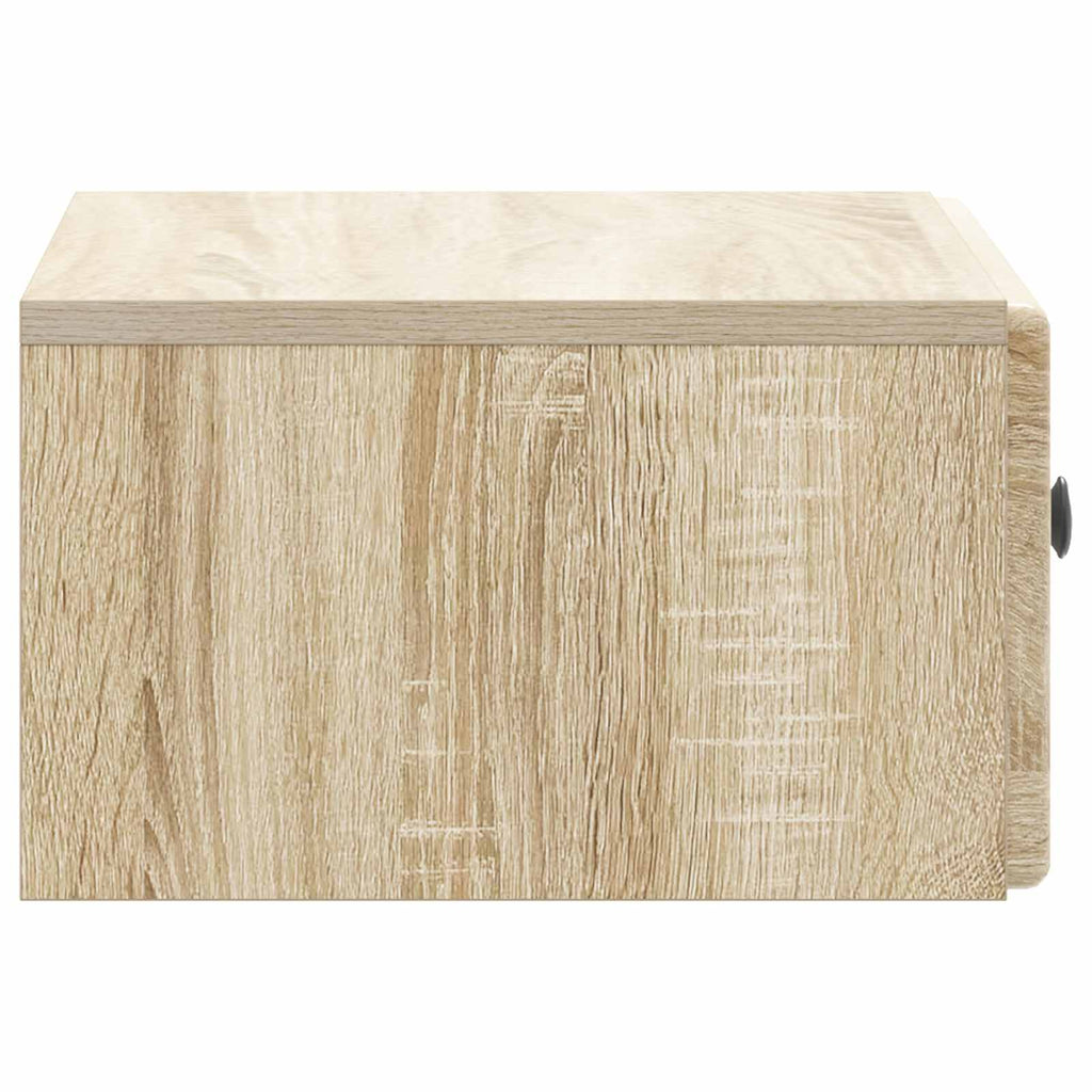 Mobiletto da notte a muro 2 pcs Rovere Sonoma 49 x 34,5 x 20 cm