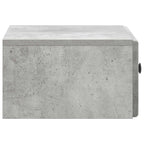 Mobiletto da notte a muro Grigio Cemento 49 x 34,5 x 20 cm