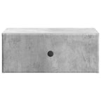 Mobiletto da notte a muro con cassetto 2 pcs Grigio Cemento