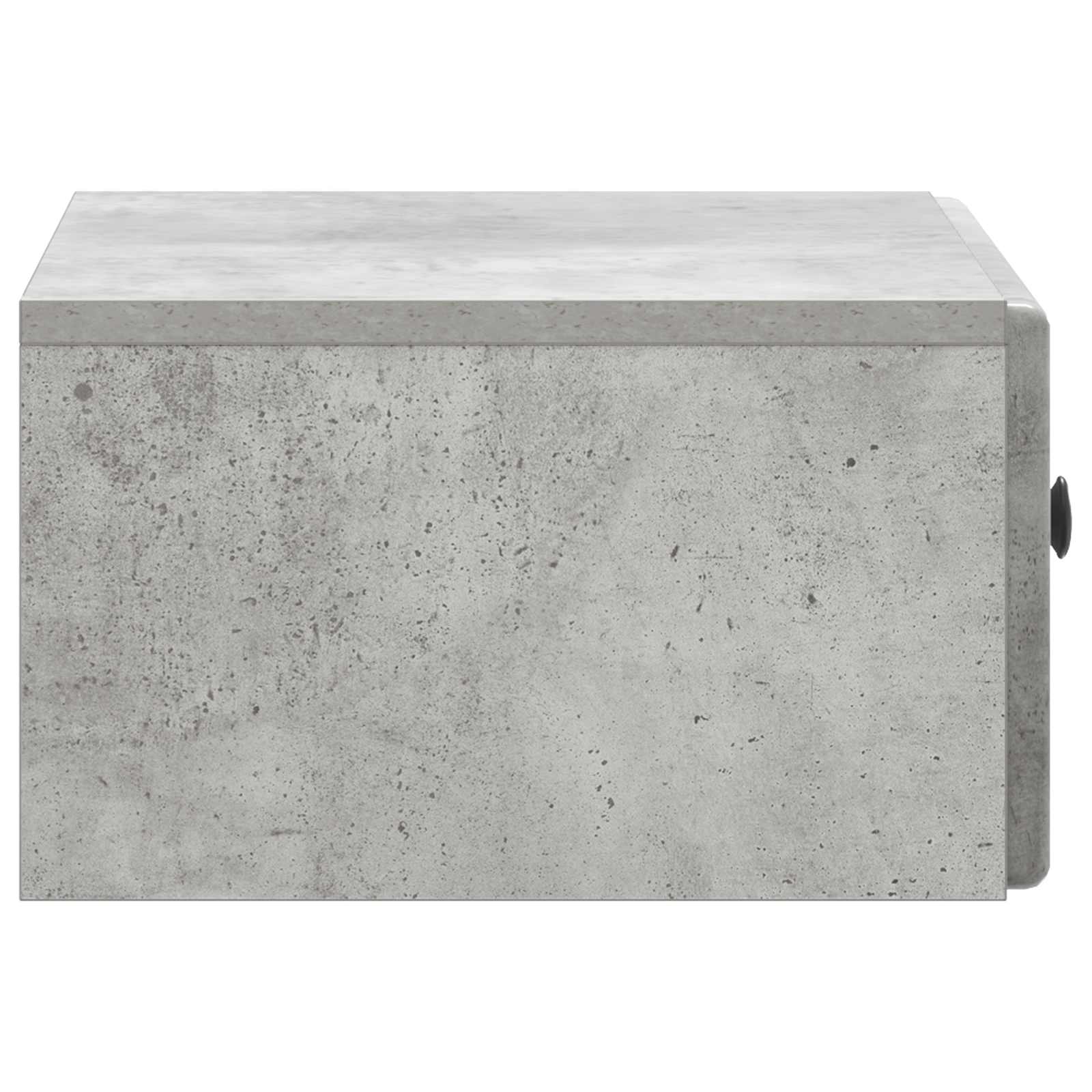 Mobiletto da notte a muro con cassetto 2 pcs Grigio Cemento