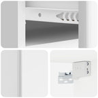 Mobiletto da notte a muro 2 pcs Bianco Lucido 49 x 34,5 x 20 cm