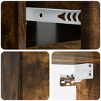 Mobiletto da notte a muro Rovere Fumo 49 x 34,5 x 20 cm