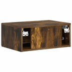 Mobiletto da notte a muro Rovere Fumo 49 x 34,5 x 20 cm