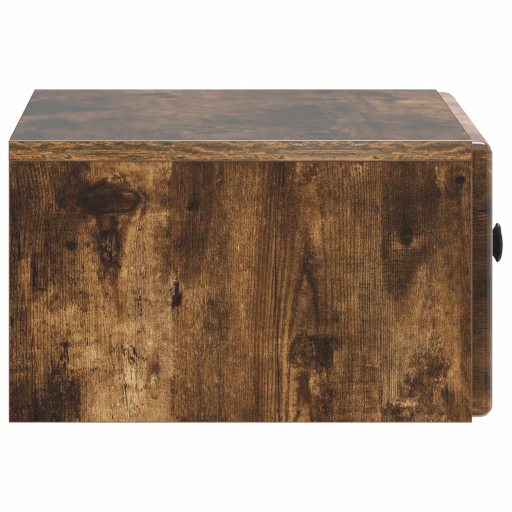 Mobiletto da notte a muro Rovere Fumo 49 x 34,5 x 20 cm
