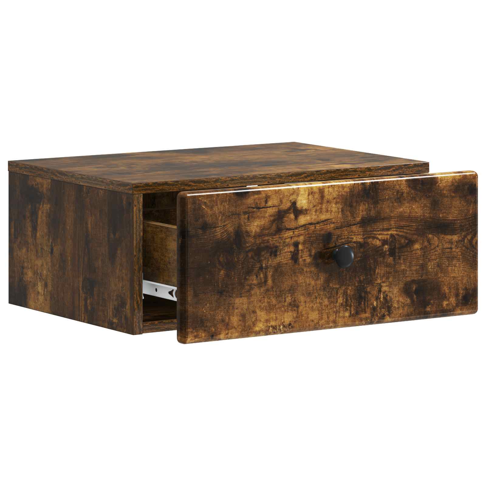 Mobiletto da notte a muro 2 pcs Rovere Fumo 49 x 34,5 x 20 cm
