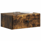 Mobiletto da notte a muro 2 pcs Rovere Fumo 49 x 34,5 x 20 cm