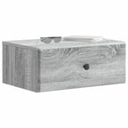 Mobiletto da notte a muro Grigio Sonoma 49 x 34,5 x 20 cm