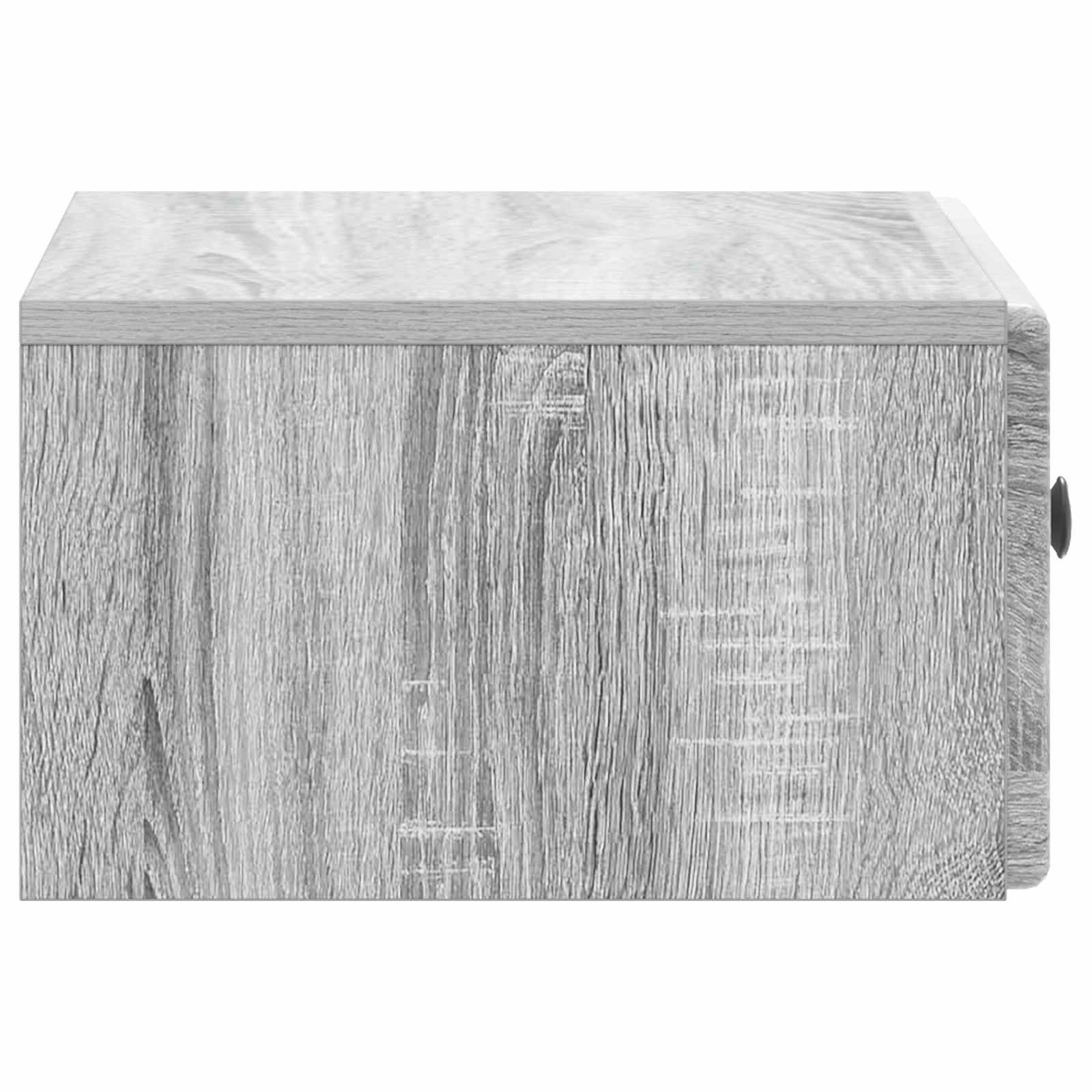Mobiletto da notte a muro Grigio Sonoma 49 x 34,5 x 20 cm